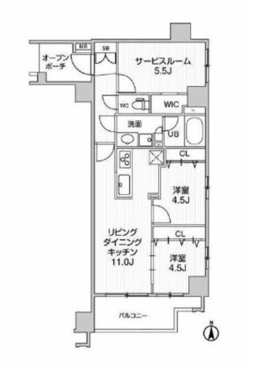 Weave Place KunitachiⅠ (ウィーヴプレイス国立Ⅰ) 403 間取り図
