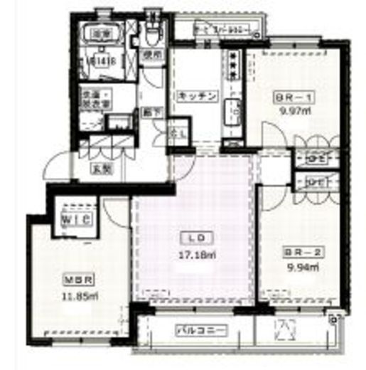 アソシエール中落合2 3階 間取り図