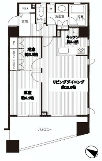 グランハイツ代々木 206 間取り図