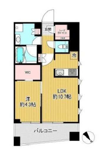 イニシア横浜桜木町 8階 間取り図
