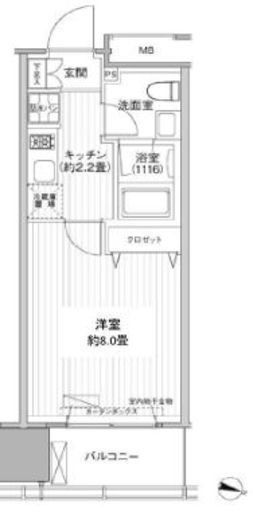 桜ヒルズ九段北 803 間取り図