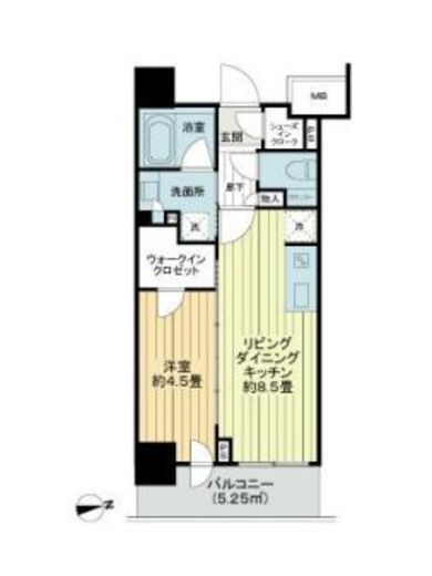 ライオンズミレス新中野 3階 間取り図