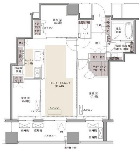 ブランズ四番町 10階 間取り図