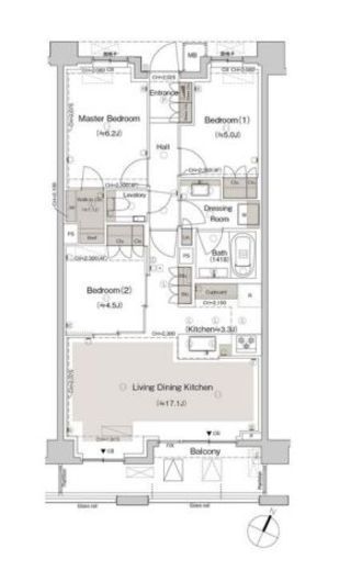 パークホームズ西池袋 5階 間取り図
