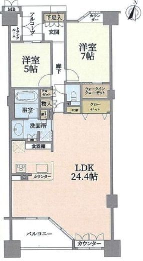 ルネ上野桜木 9階 間取り図