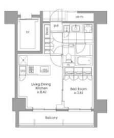 ディアナコート目黒 5階 間取り図