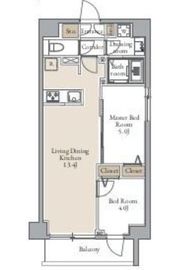 グランカーサ日暮里 205 間取り図