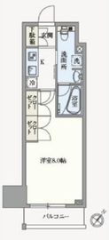 アジールコート汐浜キャナル 207 間取り図