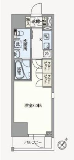 アジールコート汐浜キャナル 513 間取り図
