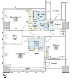 レジディアタワー上池袋 タワー棟 1613 間取り図