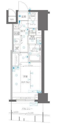 ZOOM横浜関内 8階 間取り図