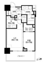 パークタワー西新宿エムズポート 8階 間取り図