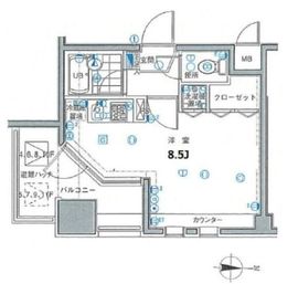 サンパティーク広尾 5階 間取り図