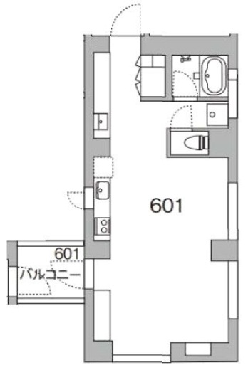 天神町place 601 間取り図