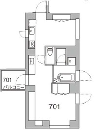 天神町place 701 間取り図