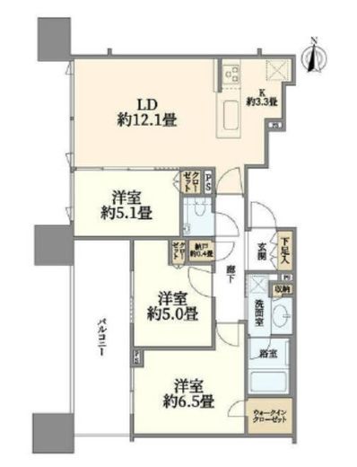 シティタワー武蔵小杉 42階 間取り図