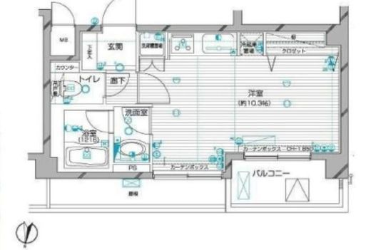 デュオ・スカーラ麹町 5階 間取り図