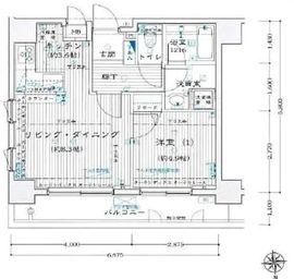 ランドステージお茶の水 2階 間取り図