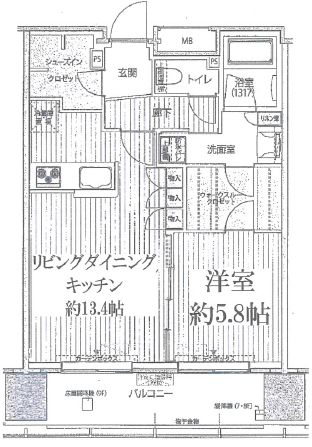 桜ヒルズ九段北 802 間取り図