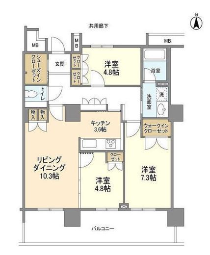 豊洲シエルタワー 28階 間取り図