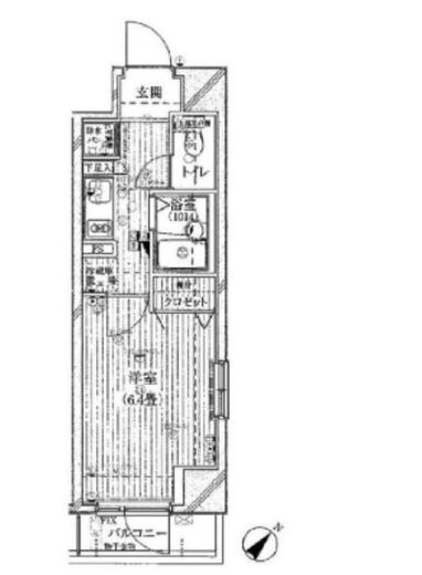 プレール日本橋三越前 6階 間取り図