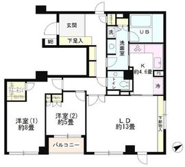 テラス笄町 402 間取り図