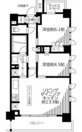 パークリュクス渋谷西原 5階 間取り図
