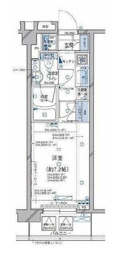 パレステュディオ代々木上原 1階 間取り図
