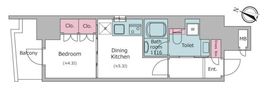 クロスレジデンス日本橋本町 1202 間取り図