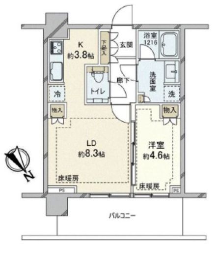 シティタワー新宿 18階 間取り図