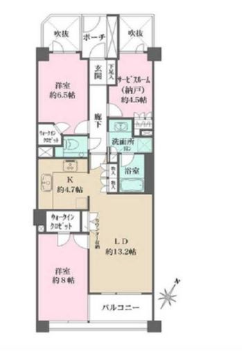 フォルム六番町 6階 間取り図