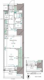 ガリシア笹塚 3階 間取り図