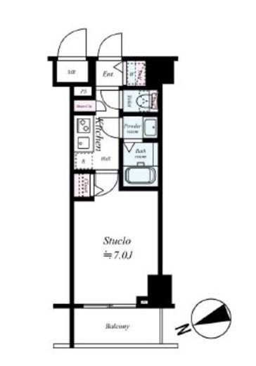 ガーラ・ステーション新宿御苑前 3階 間取り図
