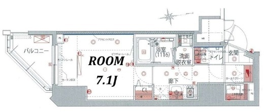 ハーモニーレジデンス浅草#002 6階 間取り図