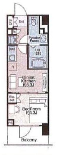 ライオンズフォーシア蔵前オアシス 405 間取り図