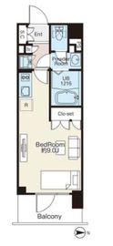 ライオンズフォーシア蔵前オアシス 407 間取り図