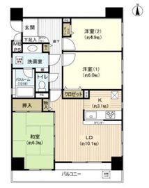 ライオンズアーバンシティ東陽町 6階 間取り図