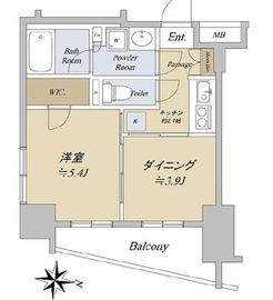日神デュオステージ浅草国際通り 12階 間取り図