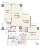 小石川パークタワー 7階 間取り図