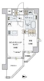 デュオステージ北千住Ⅱ 4階 間取り図