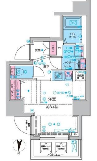 GENOVIA本所吾妻橋Ⅲ (ジェノヴィア本所吾妻橋Ⅲ) 2階 間取り図