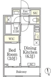 イプセ神楽坂 207 間取り図