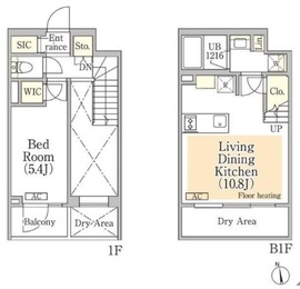 イプセ神楽坂 102 間取り図