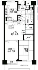 氷川台三丁目パークホームズ 5階 間取り図