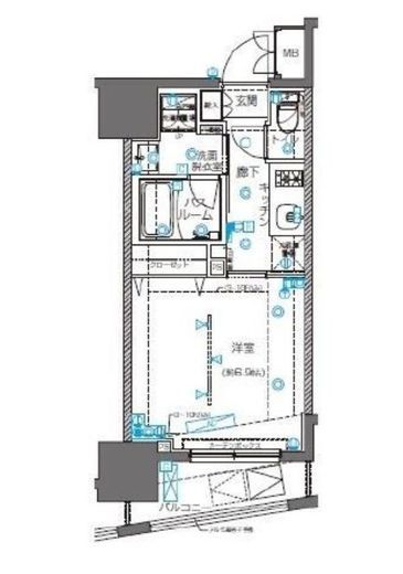 ZOOM横浜桜木町 8階 間取り図