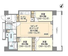 クロスエアタワー 34階 間取り図