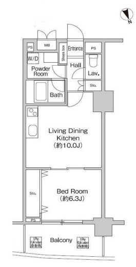 プライムアーバン町屋サウスコート 506 間取り図
