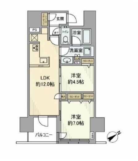 イニシア大森町N'sスクエア 8階 間取り図