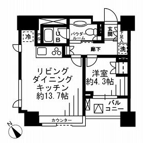 レジディア勝どき 703 間取り図