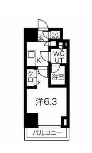 スパシエヴァロル品川荏原 6階 間取り図